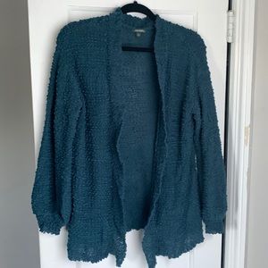Wild Fable | Teal Knit Cardigan with Blouson Sleeves - Size Medium